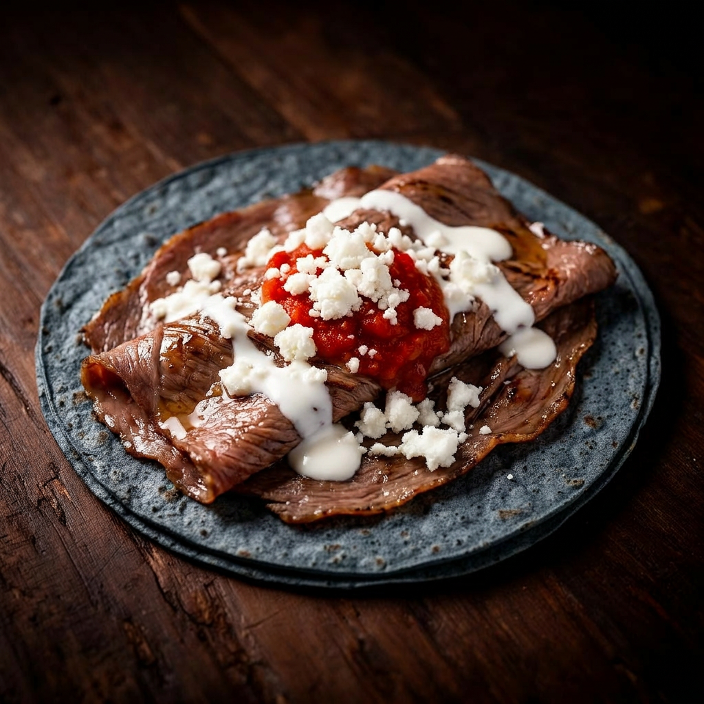 Taco de Cecina de Yecapixtla